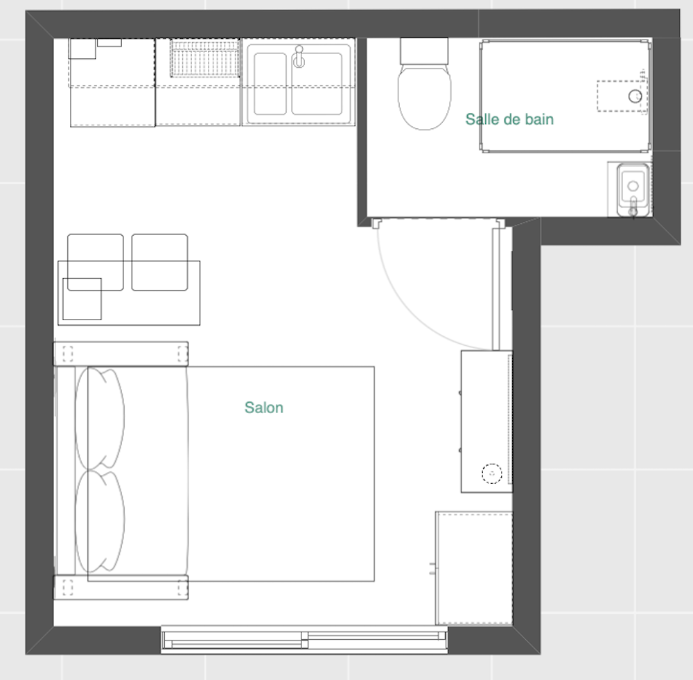 Lyon 8e Studio 14,5 m2 à rénover