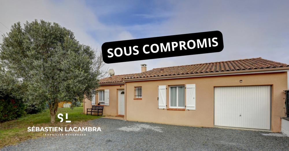 Maison de plain-pied 4 pièces Vue dégagée Secteur campagne albigeoise Fonctionnelle et bien entretenue