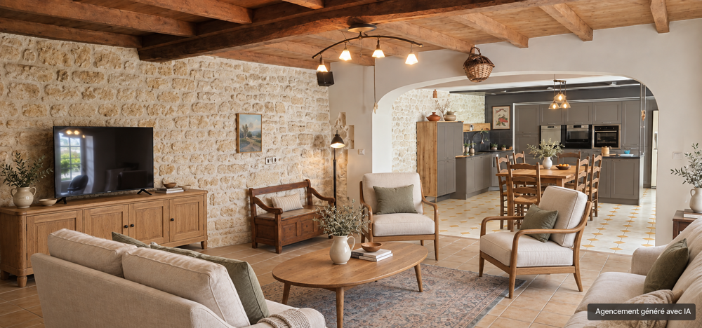 Authentique maison charentaise en pierre - 260 m2 avec gîte.