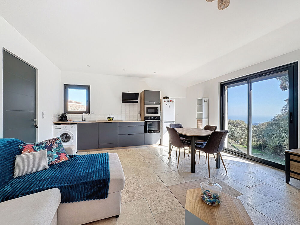 Maison T2 Vue mer depuis séjour Plein sud Sari-Solenzara