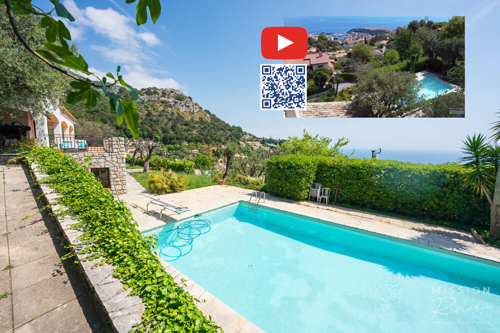 Villa provençale offrant une vue panoramique sur la mer à La Turbie, à 5 minutes de Monaco