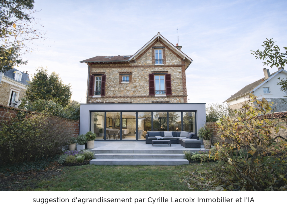 Superbe Meulière 112 m2, 4 chambres, terrain de 884 m2, DPE:C.