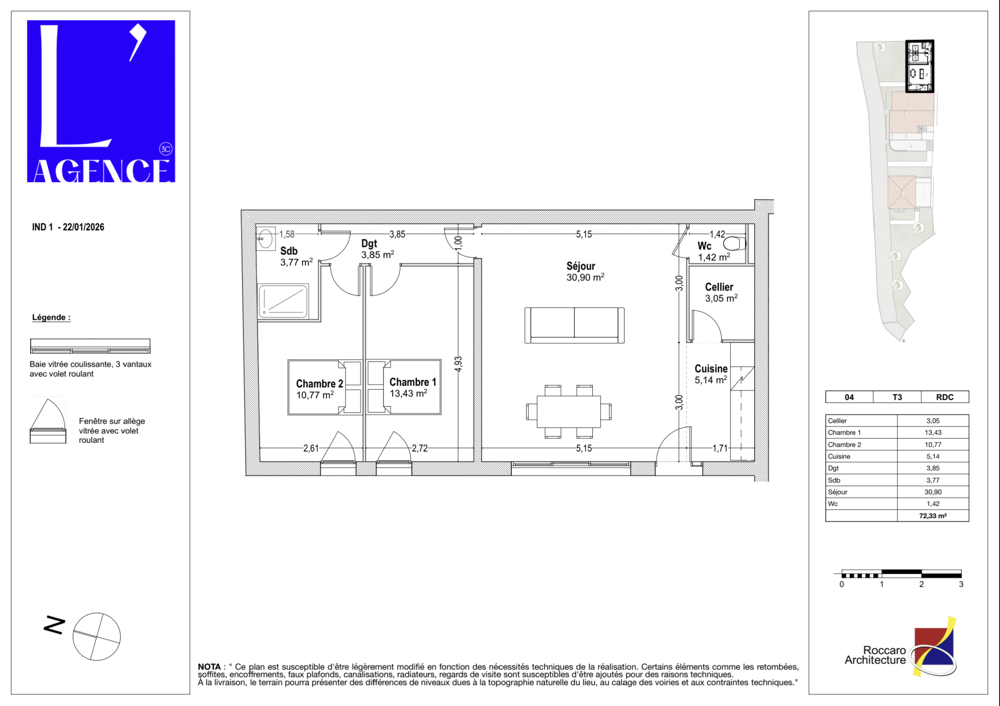 Maison neuve de type 3 de 75m2 plain-pied jardin privatif