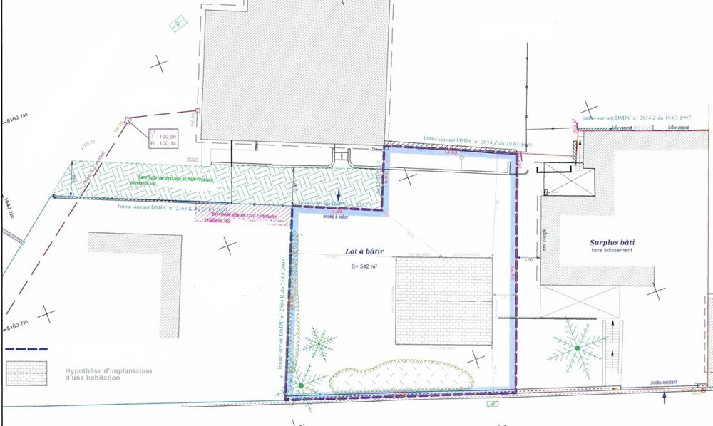 Vente Terrain MARCOUSSIS - TERRAIN A BÂTIR de 542 M2 - LOTISSEMENT - VUE VERDOYANTE Marcoussis