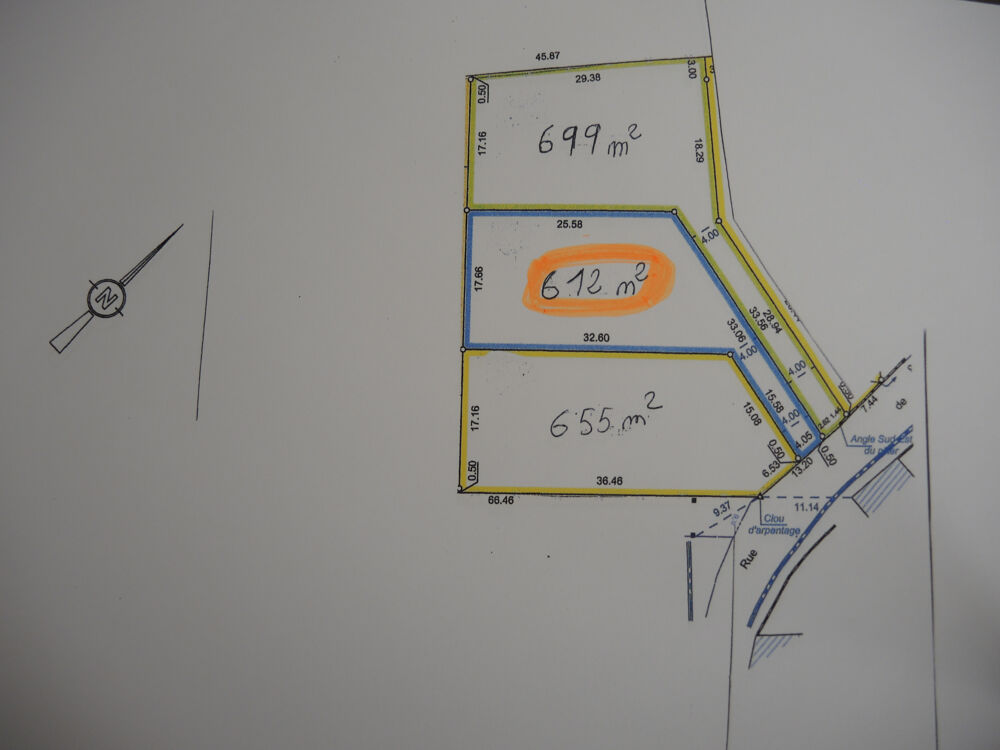 Vente Terrain Terrain de 612 m2 en centre ville Etaules