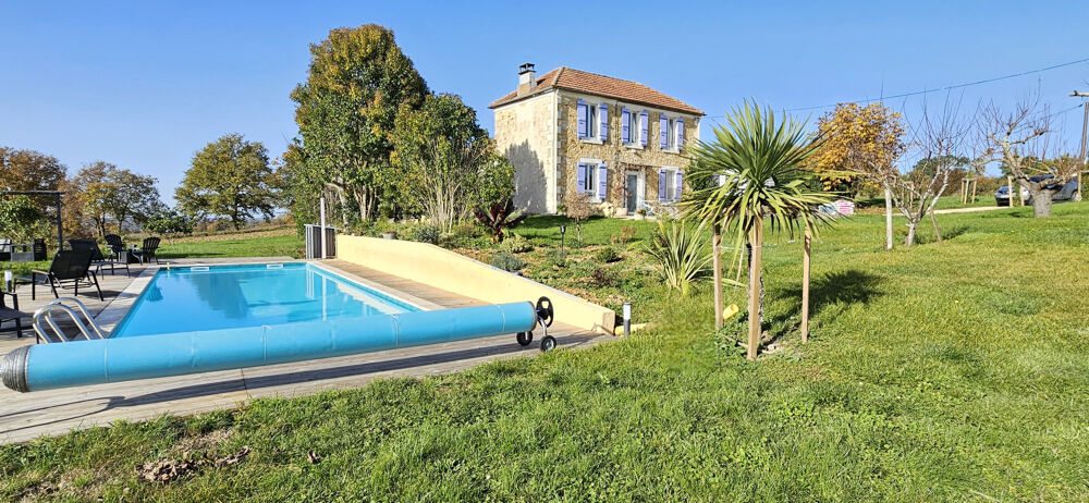 Maison en pierre avec piscine - 5 pièces - proche Eauze