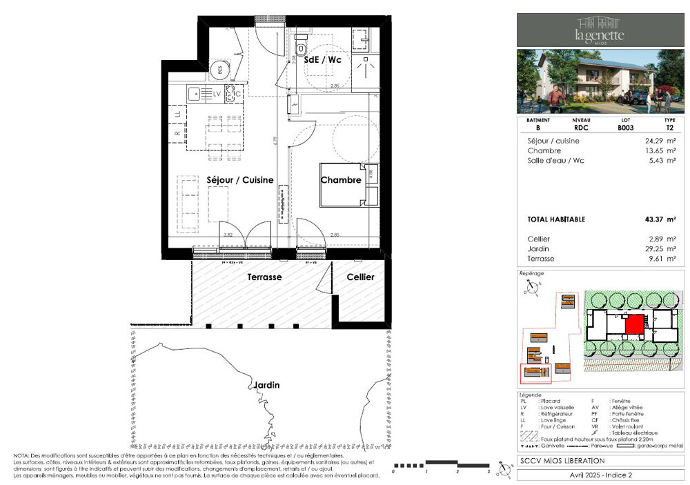 Vente Appartement BRS - T2 avec terrasse et jardin Mios