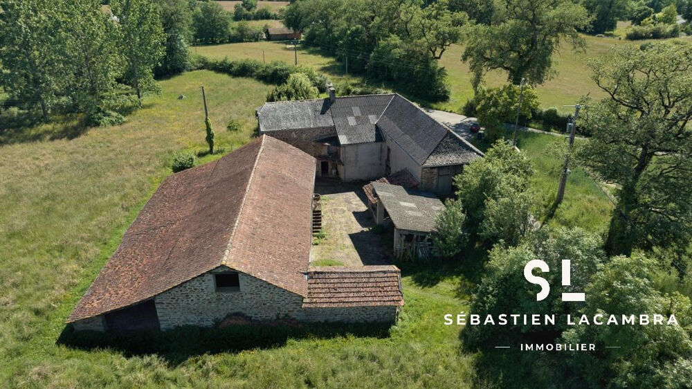 Corps de ferme ancien à rénover 5 pièces Dépendances et 2 hectares Jouqueviel Environnement préservé