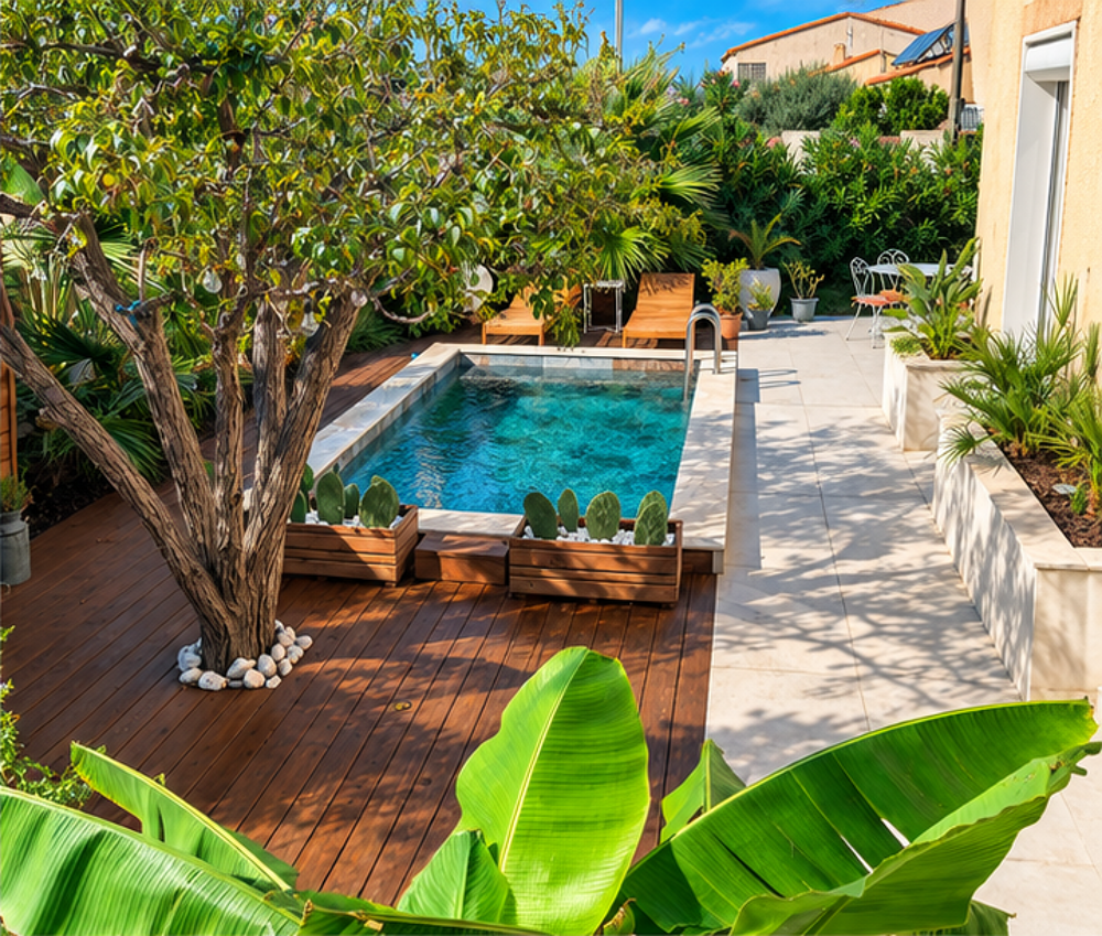 Vente Maison Villa 3 facesT4, R+1, de 117 m2 habitables avec Piscine et Garage St laurent de la salanque