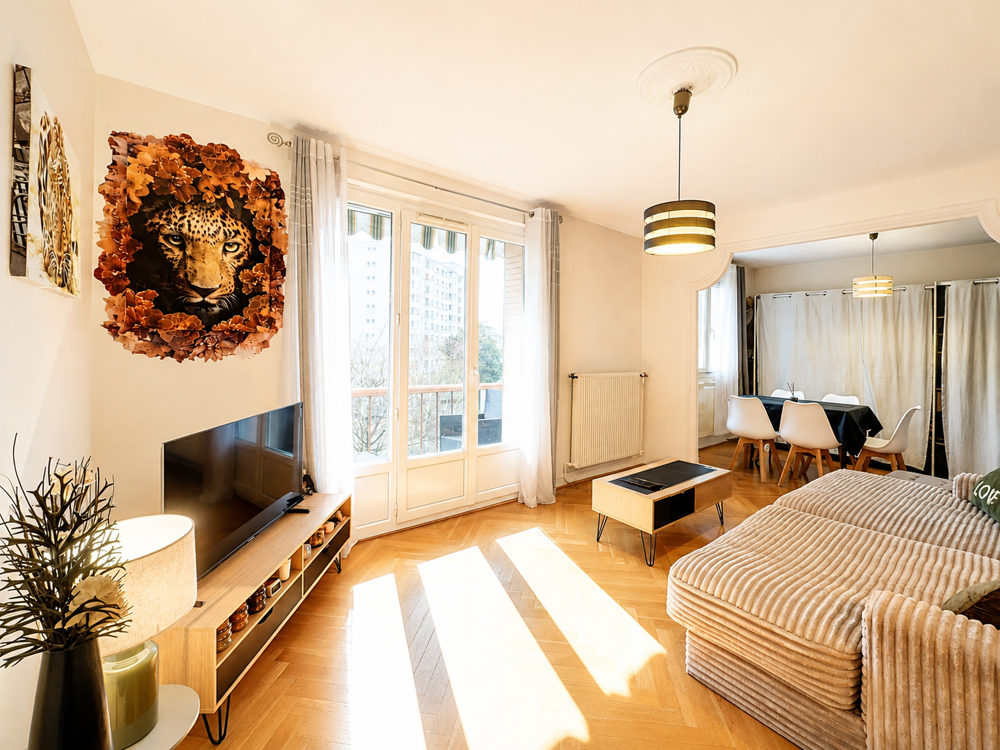 Villeurbanne  T3 60 m2 | Balcon | Cave | Reconfiguré T3