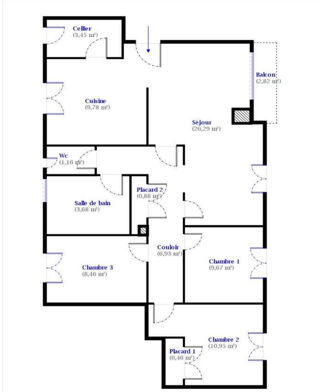  Appartement  vendre 5 pices 82 m