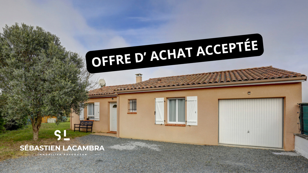 Maison de plain-pied 4 pièces Vue dégagée Secteur campagne albigeoise Fonctionnelle et bien entretenue