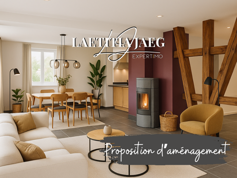   COMBLES AM�NAGEABLES - ENTR�E IND�PENDANTE - RUE CALME - FRA�CHEMENT REPEINT Appartement - 3 pi�ce(s) - 133 m�