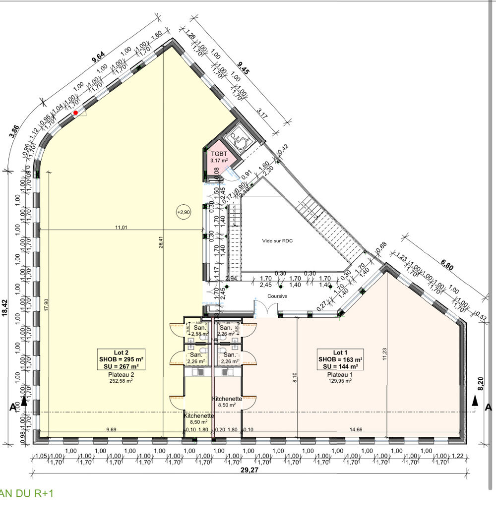   Bureau de 144 m2 dans un immeuble neuf à Montauban Montauban