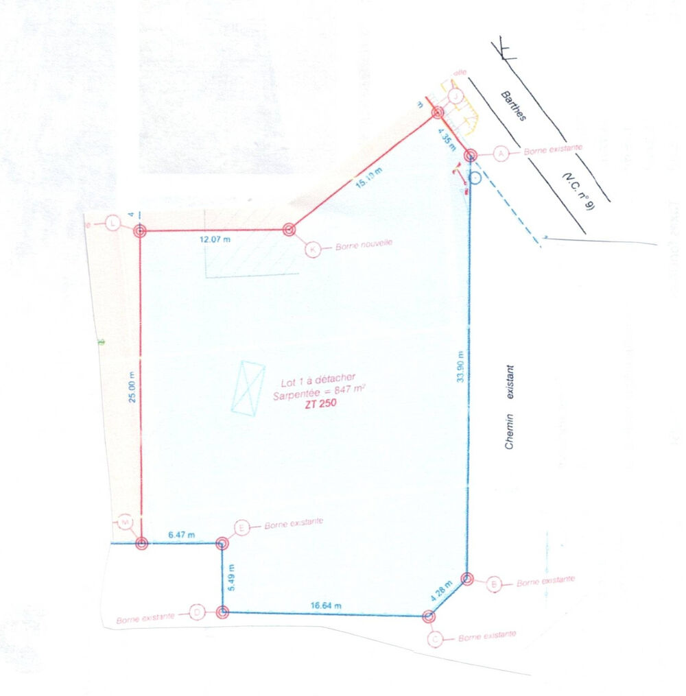 Vente Terrain EXCLUSIVITÉ.BRESSOLS (82710) Terrain constructible de 847m2. Bressols