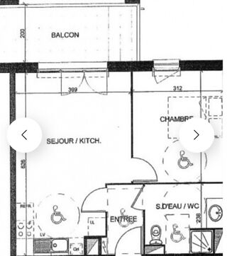  Appartement  vendre 2 pices 43 m