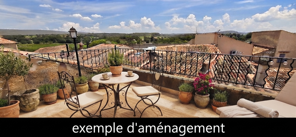 Vente Appartement Duplex T2  climatisé de 48m2 au sol (42m2 carrez) avec Terrasse 15m2  Vue dégagée La tour d aigues