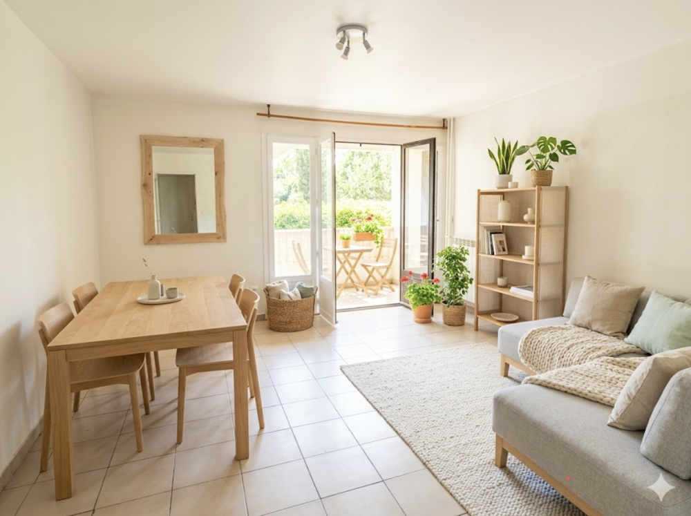 Montpellier (Mas Drevon) T3 de 61 m2 en Rez-de-Jardin + Loggia & Cave