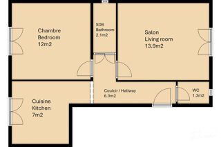  Appartement à vendre 2 pièces 42 m²