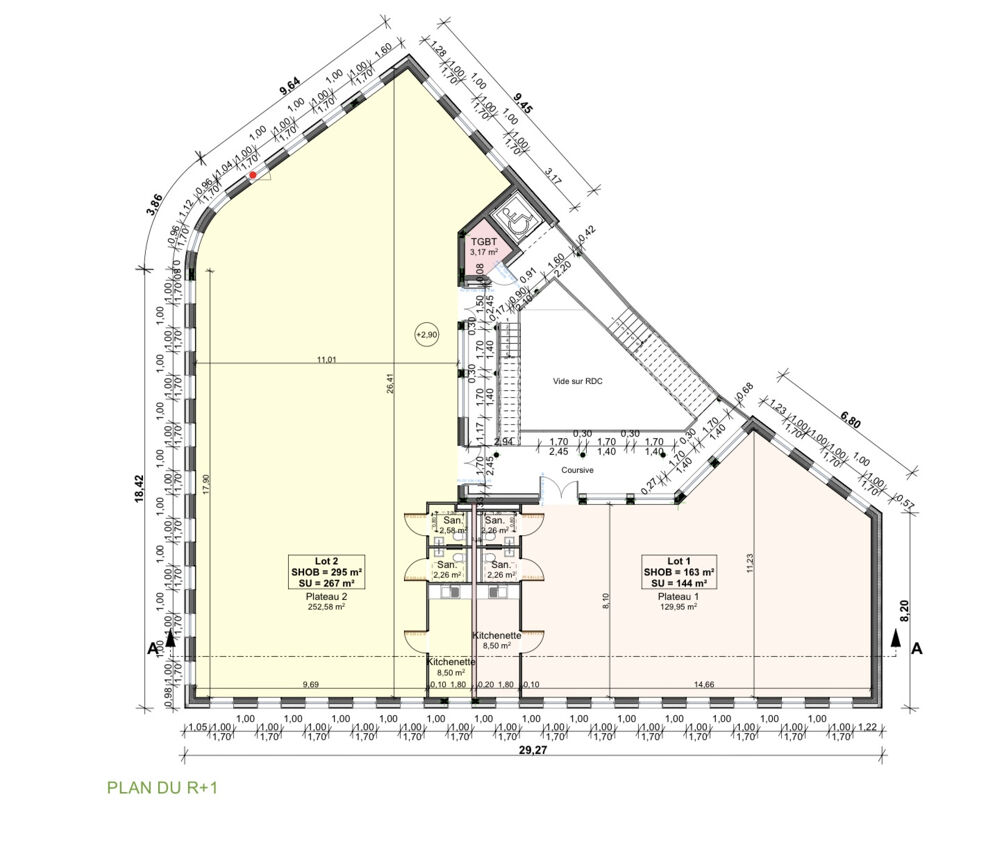   Bureaux de  267 m2 - Lot No2 - Albasud Montauban Montauban