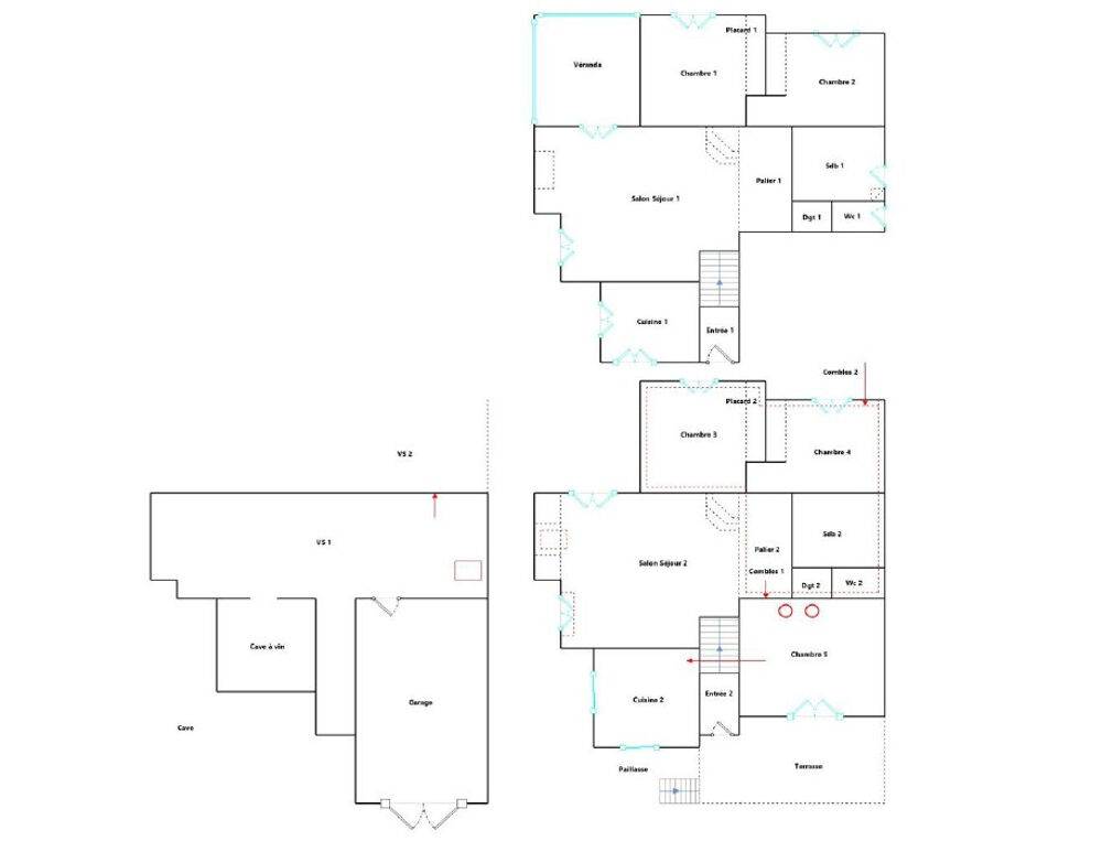 Grande maison pour 2 familles - 176 mètres carrés Roquevaire avec grand garage terrain en zone naturelle