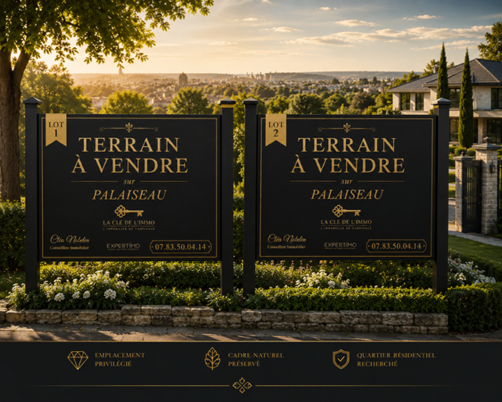 Vente Terrain PALAISEAU - TERRAIN A BÂTIR VIABILISÉ - LOT A ou LOT B AU CHOIX - 293 M2 - CLOS ET PLAT Palaiseau