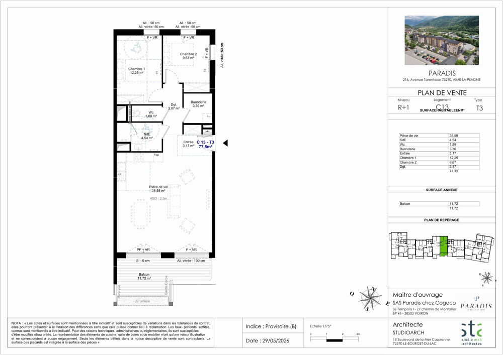 APPARTEMENT T3 71M2