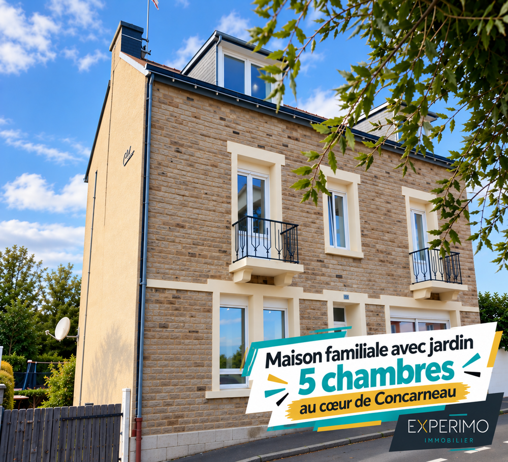 Vente Maison Maison familiale avec jardin, 5 chambres au coeur de Concarneau Concarneau