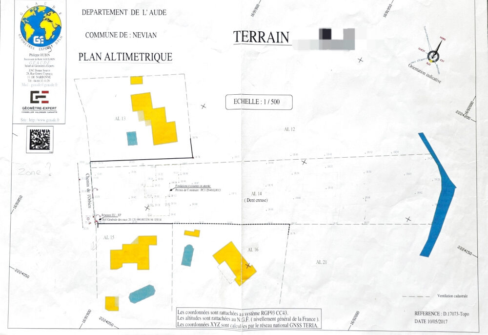 Vente Terrain Terrain constructible de 2500 m2 Nevian 11200 Nevian