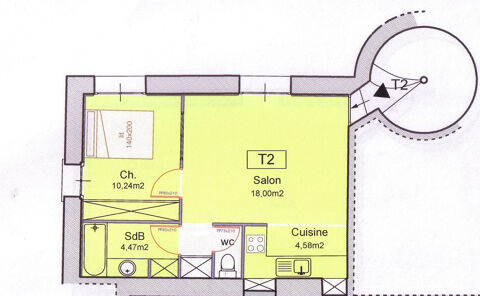  Appartement � louer 2 pi�ces 40 m�