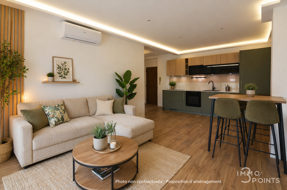 GAIRAUT / ST MAURICE -- T3 d'environ 60m2 + Loggia de 19m2 / vue dégagée verdure