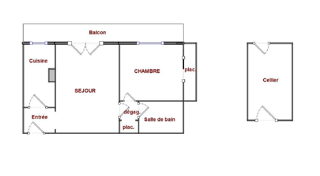  Appartement � vendre 2 pi�ces 39 m�