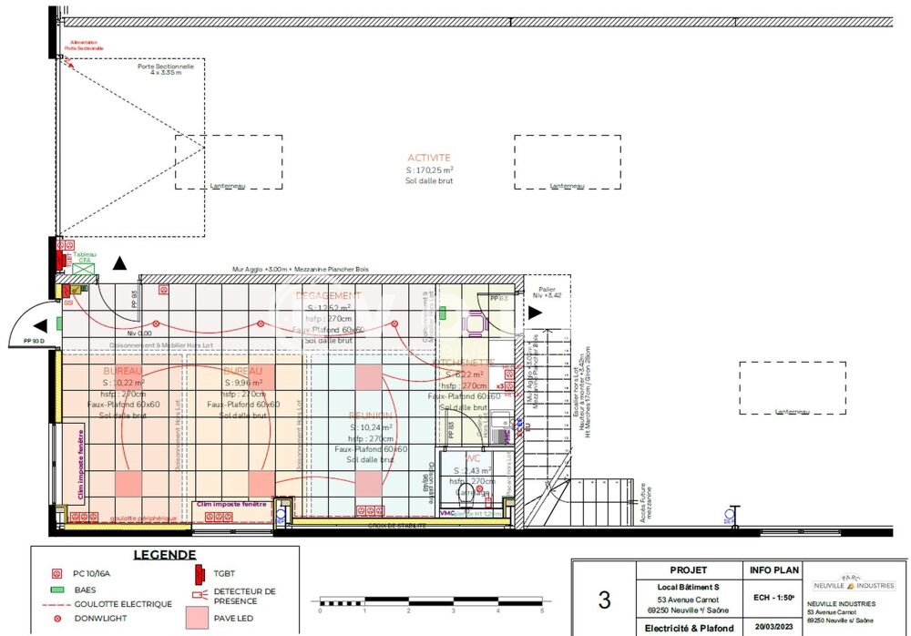   Locaux d'activité - A LOUER - 225 m² non divisibles Neuville sur saone