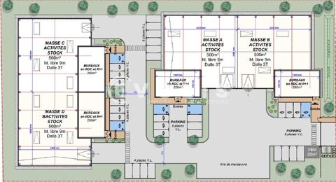 Cellules de 700 &agrave; 1400m&sup2; GENAS - 2&nbsp;800 m&sup2; non divisibles 5260000 69740 Genas