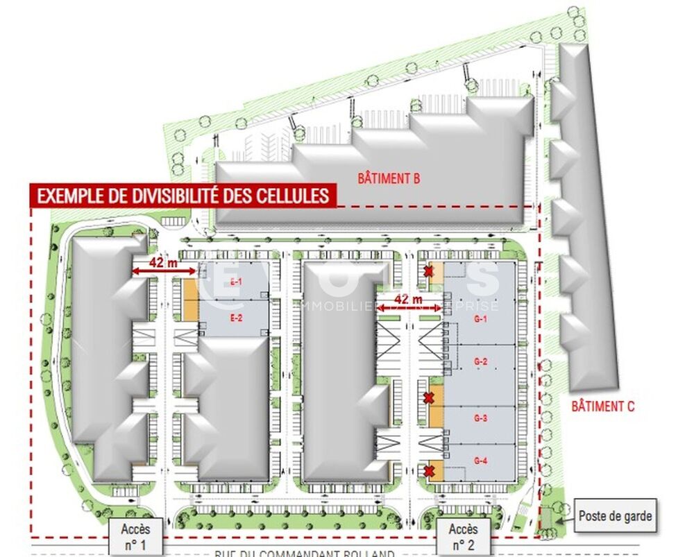   Locaux d'activité - A LOUER - 11 639 m² divisibles à partir de 1 245 m² Le bourget