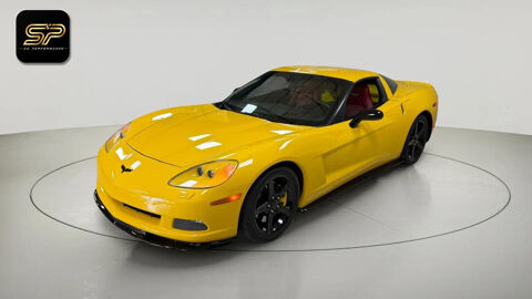 Corvette C6 LS3 Targa 6.2 V8 436 ch * JAUNE / CUIR ROUGE * HUD * 34 8 2010 occasion 33150 Cenon