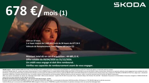 Skoda Superb Combi 2.0 TDI 150 ch SCR DSG7 2024 occasion Besan&ccedil;on 25000