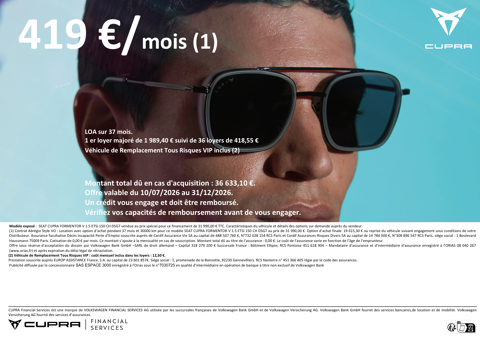 Formentor 1.5 eTSI Hybrid 150 ch DSG7 2025 occasion 25000 Besan&ccedil;on
