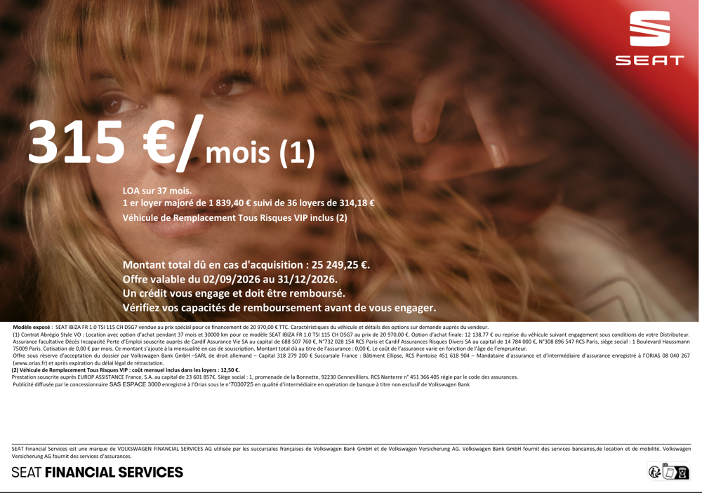 Ibiza 1.0 TSI 115 ch S/S DSG7 2025 occasion 25000 Besan&ccedil;on