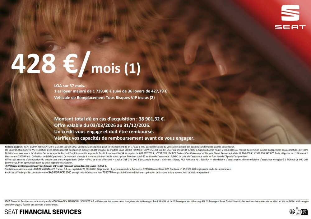 Formentor 1.5 eTSI Hybrid 150 ch DSG7 2025 occasion 25000 Besan&ccedil;on