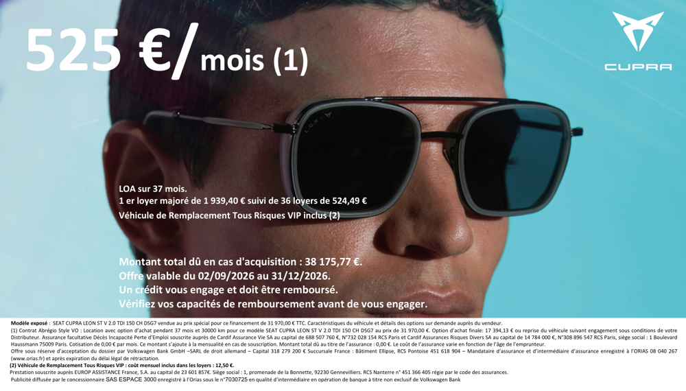 Leon Sportstourer 2.0 TDI 150 ch DSG7 2025 occasion 25000 Besan&ccedil;on