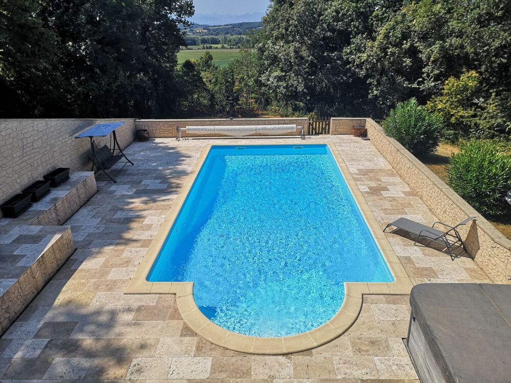 Vente Maison À vendre dans le Gers, secteur de Marciac : maison avec vue imprenable, 4 chambres, superbe piscine, terrasses, garage et possib Troncens