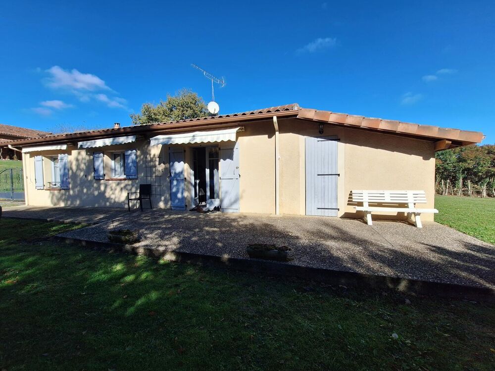 A vendre, Seissan, Gers : Jolie maison de plain-pied, 3 chambres, garage, jacuzzi/piscine thérapeutique, jardin de 2 600m2