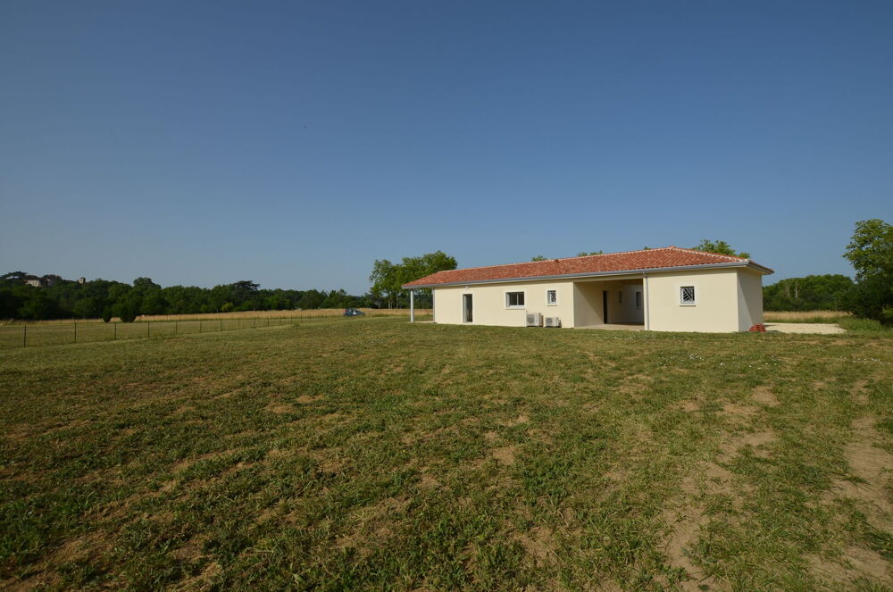 Vente Maison A vendre, Gers, secteur de Condom : Maison de plain-pied neuve, très économe, 4 chambres, garage et jardin de 2 851m². Proche de Maignaut-tauzia