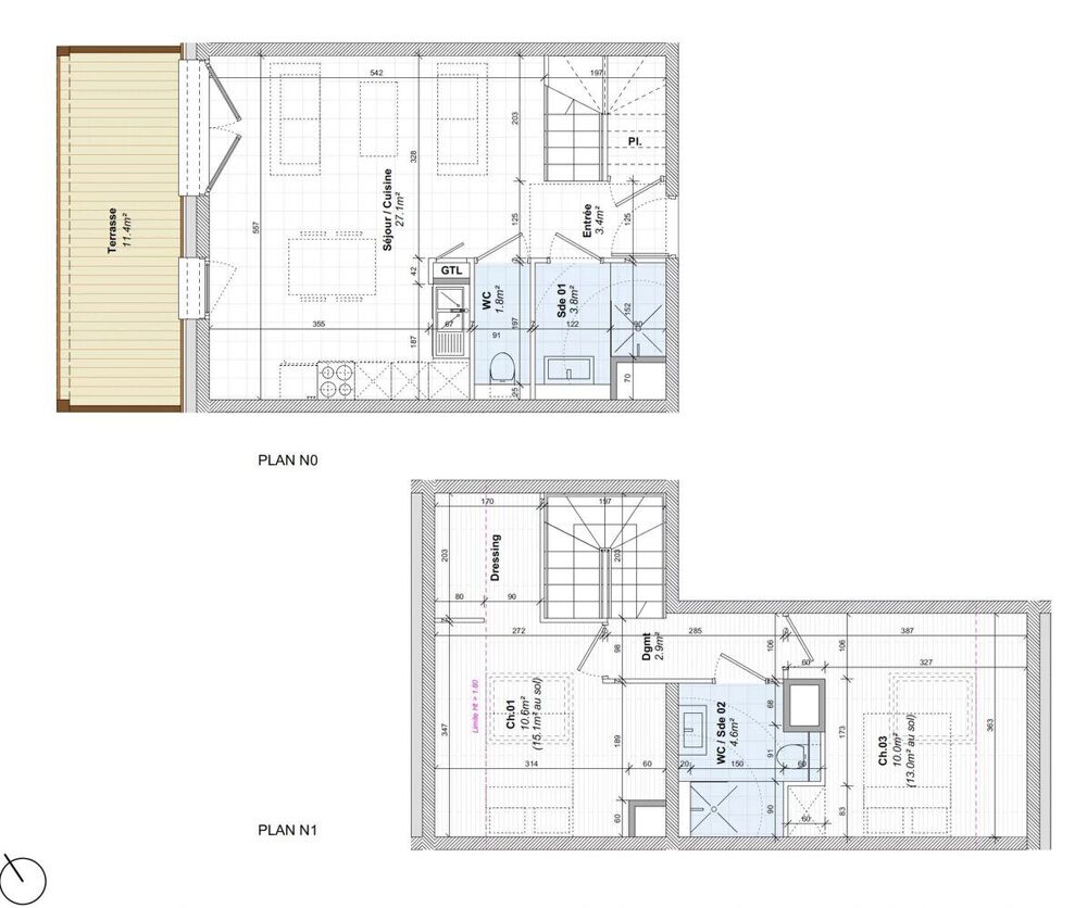 Vente Appartement Appartement T3 duplex de 64,20m2 avec Terrasse Notre-dame-de-bellecombe