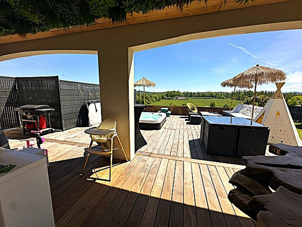 Vente Maison LAVERNOSE LACASSE à 5 mn de MURET, Villa T5 de 130 m2,TERRASSE avec Vue à couper le souffle sur les Pyrenées, Lavernose lacasse
