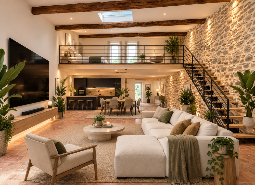 Vente Maison Loft d'exception rénové avec garage de 130 m2  Terrasse de 45 m2 La palme