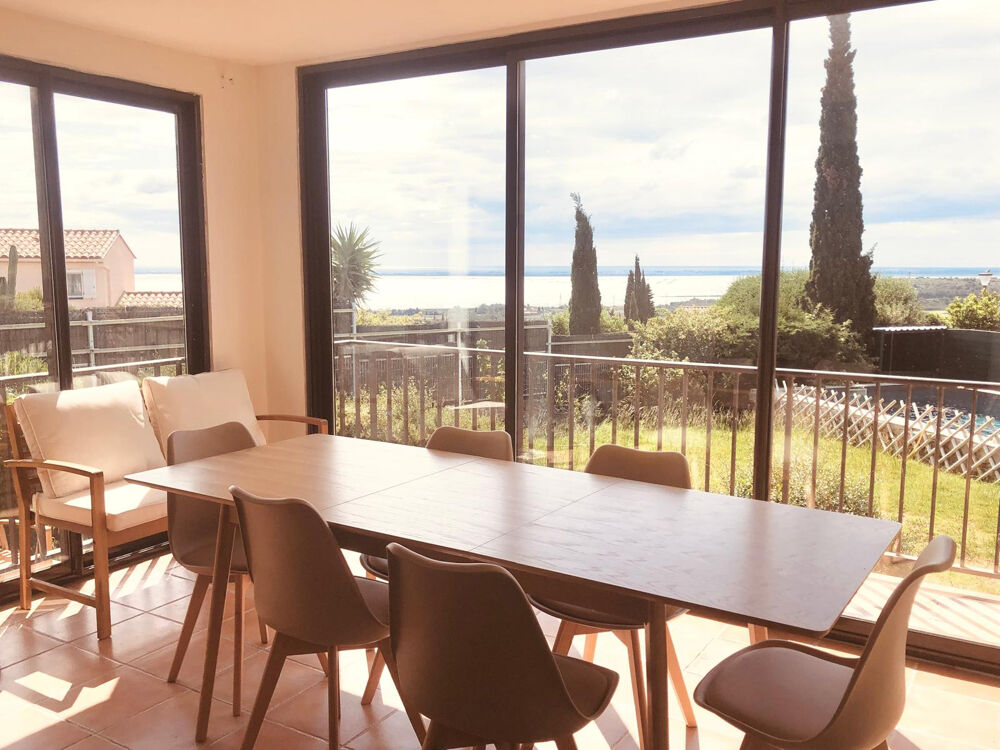 Villa 3 suites parentales avec piscine et vue mer et étang à Fitou