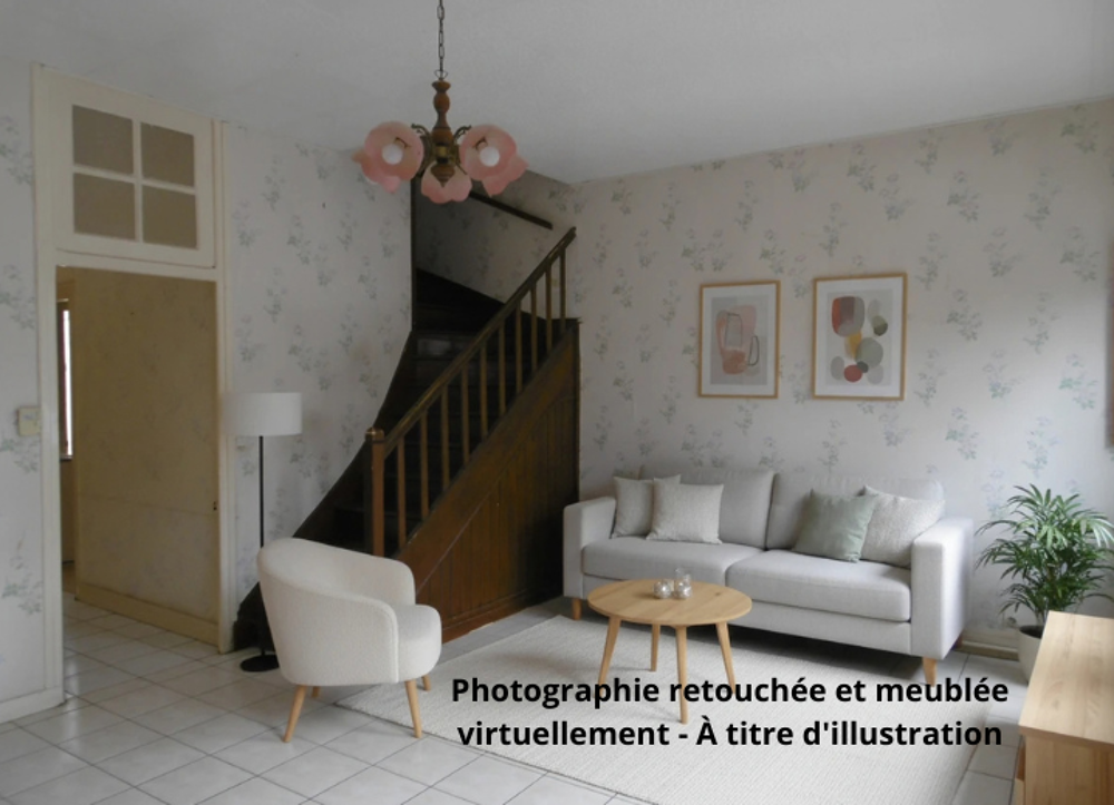 Vente Maison IDÉAL INVESTISSEUR / PROJET   MAISON DE VILLE 90 M2 AVEC CAVE VOÛTÉE, GARAGE ET TERRAIN À HAM (80400) Ham