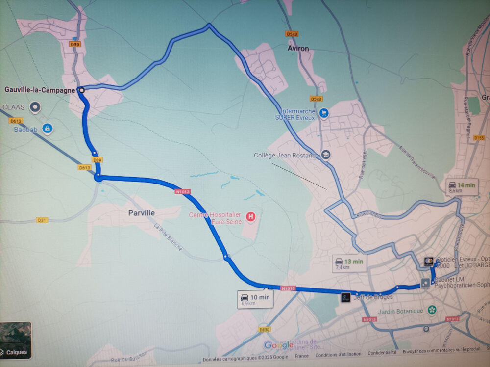 Vente Terrain Terrain a bâtir de 900 m2 Evreux secteur très prisé Gauville la campagne